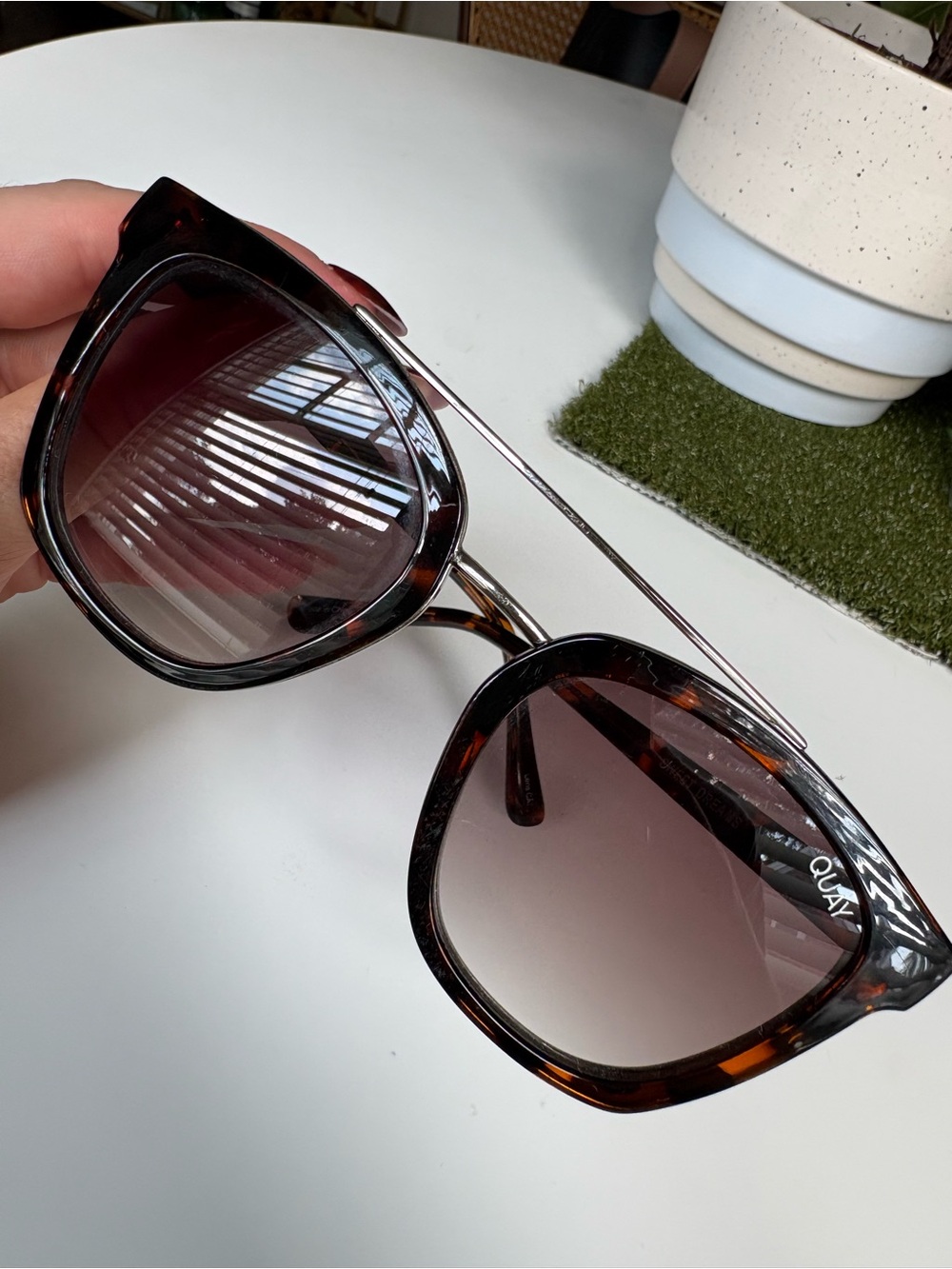Quay Australia Tortoiseshell Frame Brown Gradient Lens Sunglasses